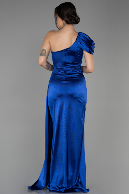 Long Sax Blue Prom Gown ABU3325