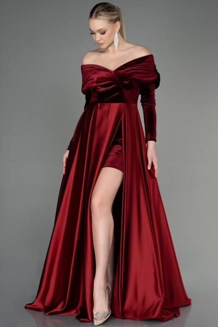 Long Burgundy Evening Dress ABU2083