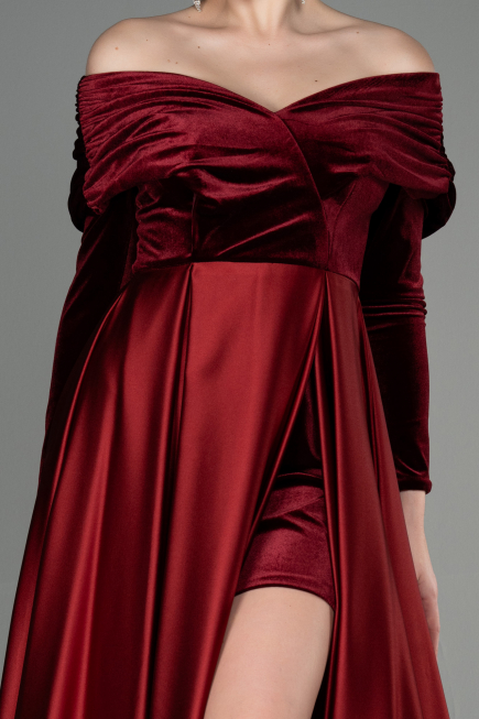 Long Burgundy Evening Dress ABU2083