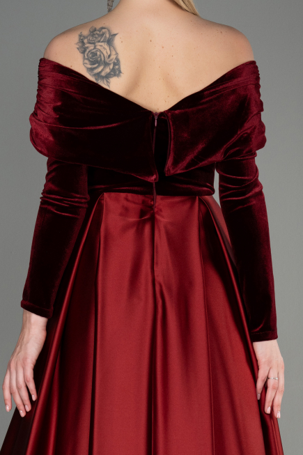 Long Burgundy Evening Dress ABU2083