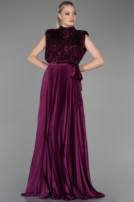 Long Plum Evening Dress ABU3326