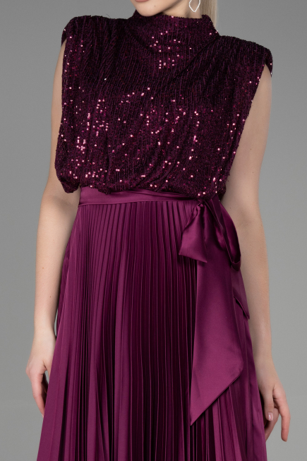 Long Plum Evening Dress ABU3326