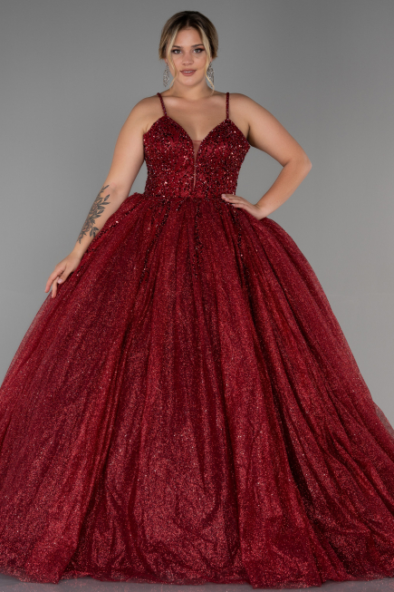 Long Burgundy Haute Couture ABU2157