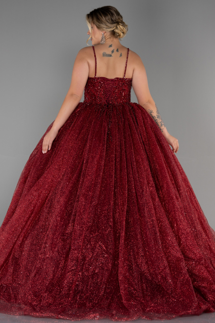 Long Burgundy Haute Couture ABU2157