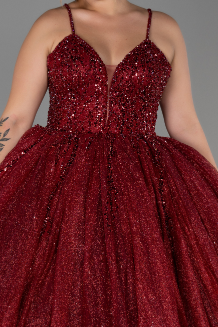 Long Burgundy Haute Couture ABU2157