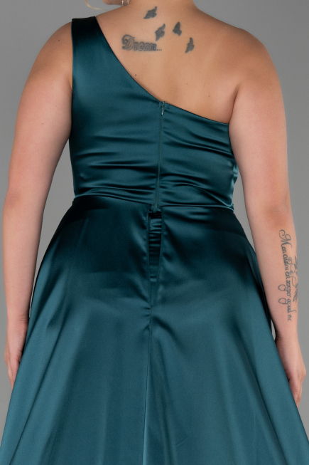 Long Emerald Green Plus Size Evening Dress ABU3171