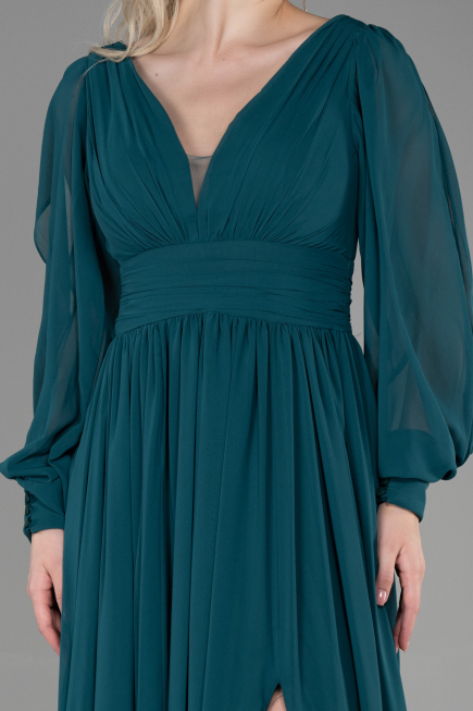 Long Emerald Green Chiffon Evening Dress ABU1702
