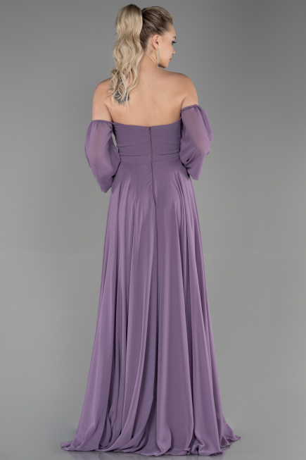 Long Lavender Chiffon Prom Gown ABU2457