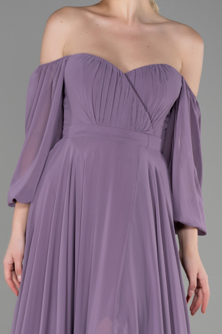Long Lavender Chiffon Prom Gown ABU2457