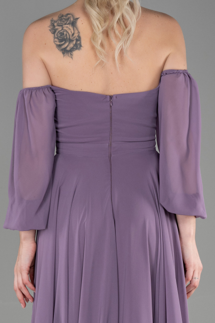 Long Lavender Chiffon Prom Gown ABU2457