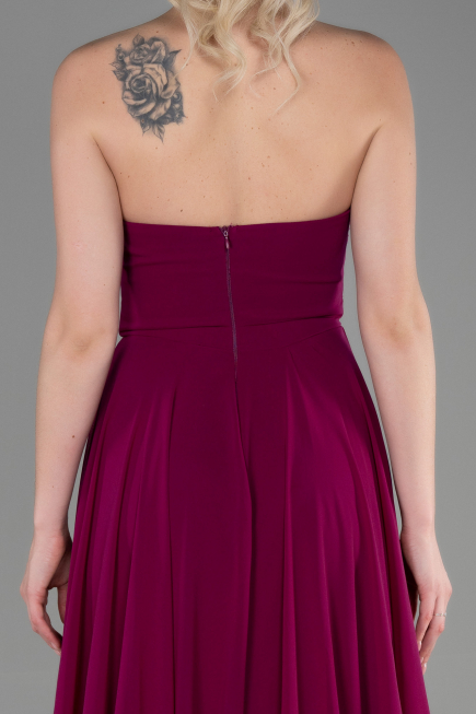 Long Plum Chiffon Evening Dress ABU3343