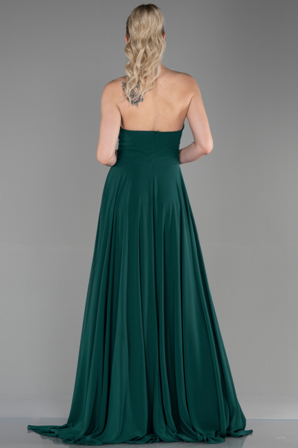 Long Emerald Green Chiffon Evening Dress ABU3343