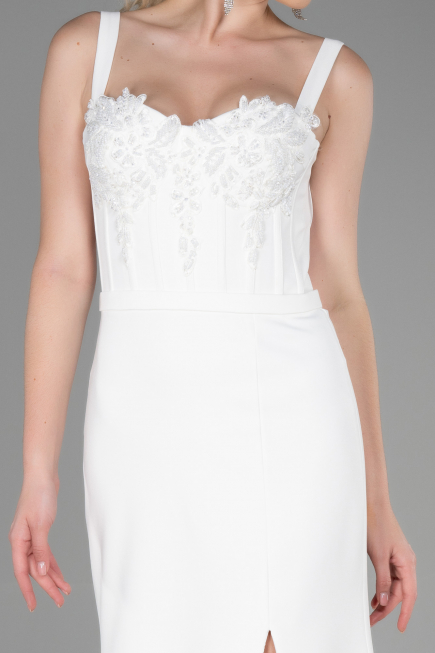 Long White Evening Dress ABU3345