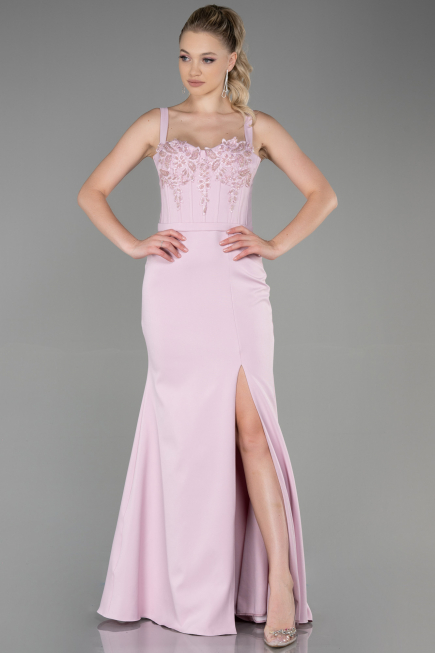 Long Powder Color Evening Dress ABU3345