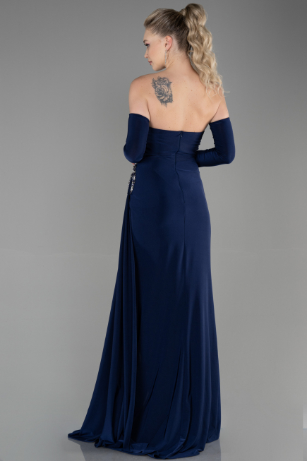 Long Navy Blue Evening Dress ABU3351