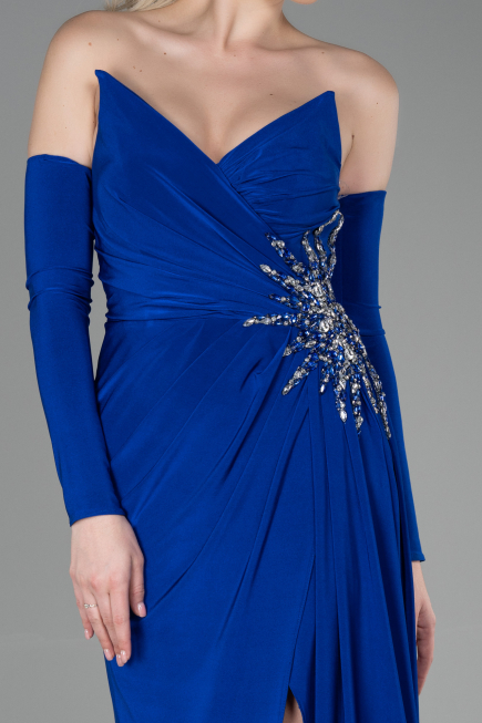 Long Sax Blue Evening Dress ABU3351