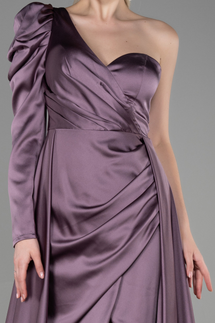 Lavender Long Satin Evening Dress ABU1715