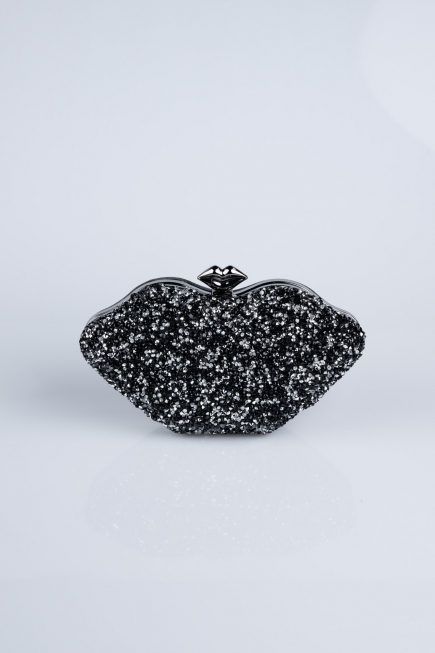 Black-Silver Scaly Night Bag SH831