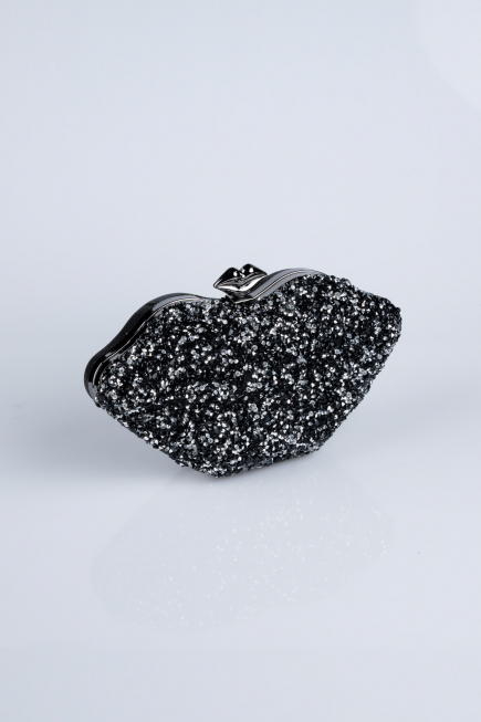 Black-Silver Scaly Night Bag SH831