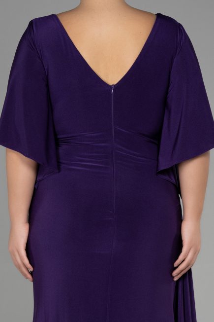Purple Long Plus Size Evening Dress ABU3173