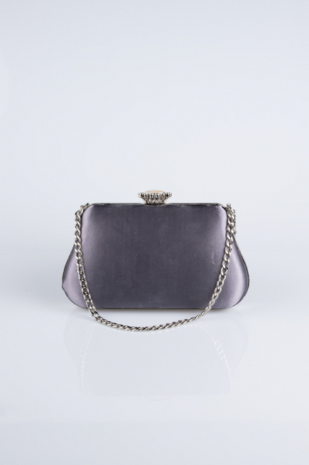 Anthracite Satin Night Bag SH834