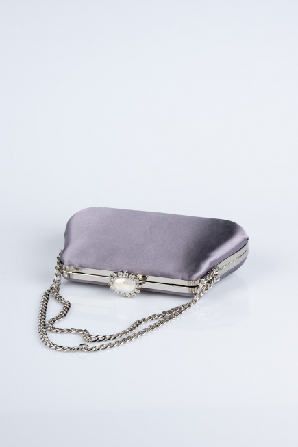 Anthracite Satin Night Bag SH834