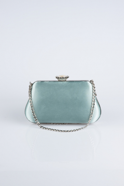 Turquoise Satin Night Bag SH834