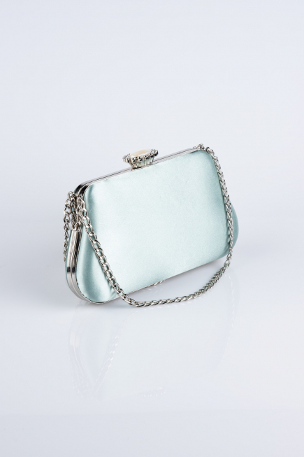 Turquoise Satin Night Bag SH834