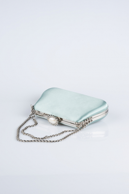 Turquoise Satin Night Bag SH834