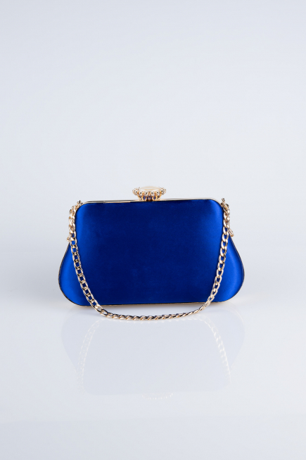 Sax Blue Satin Night Bag SH834