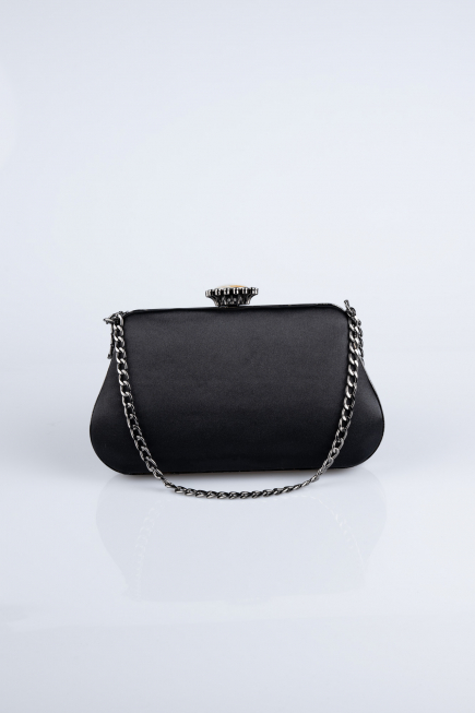 Black Satin Night Bag SH834