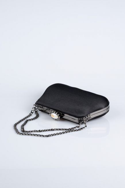 Black Satin Night Bag SH834