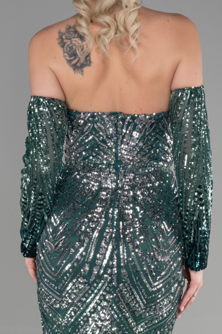 Long Emerald Green Mermaid Prom Dress ABU3396