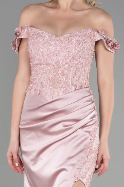 Long Powder Color Evening Dress ABU3384