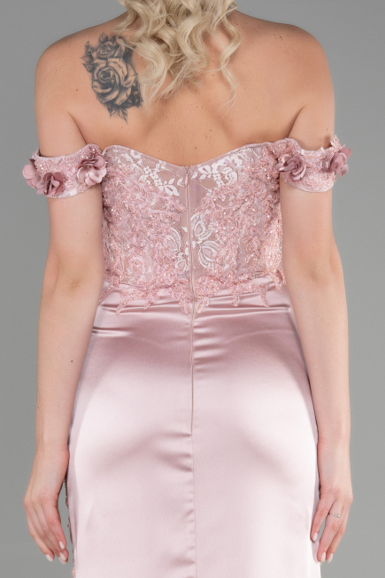 Long Powder Color Evening Dress ABU3384