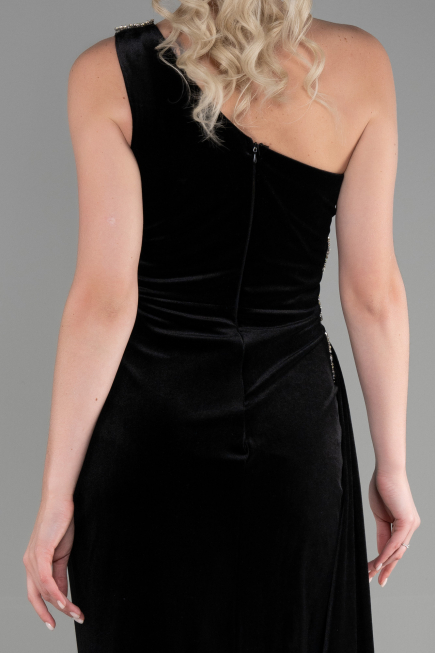 Long Black Velvet Evening Dress ABU3365