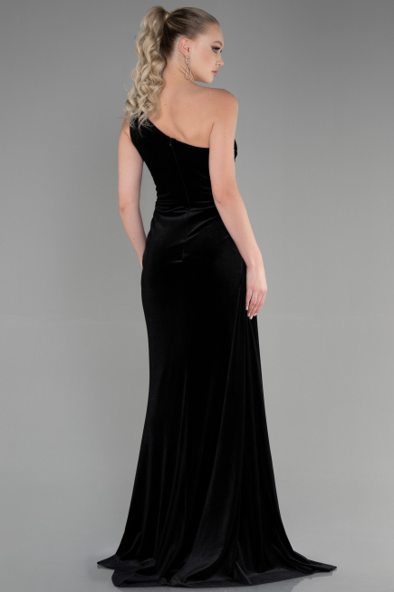 Long Black Velvet Evening Dress ABU3365