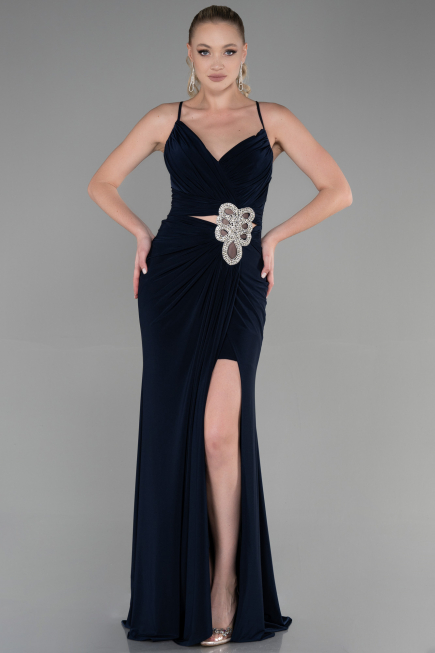 Long Navy Blue Evening Dress ABU3363