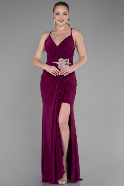 Long Plum Evening Dress ABU3363