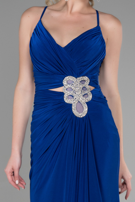 Long Sax Blue Evening Dress ABU3363