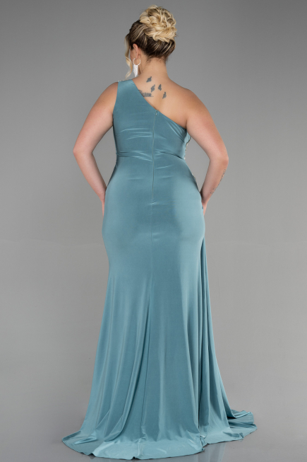 Turquoise Long Plus Size Evening Dress ABU3132