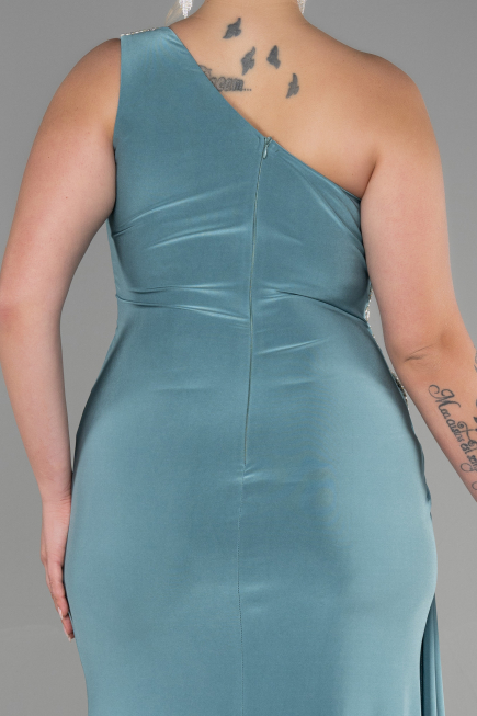 Turquoise Long Plus Size Evening Dress ABU3132
