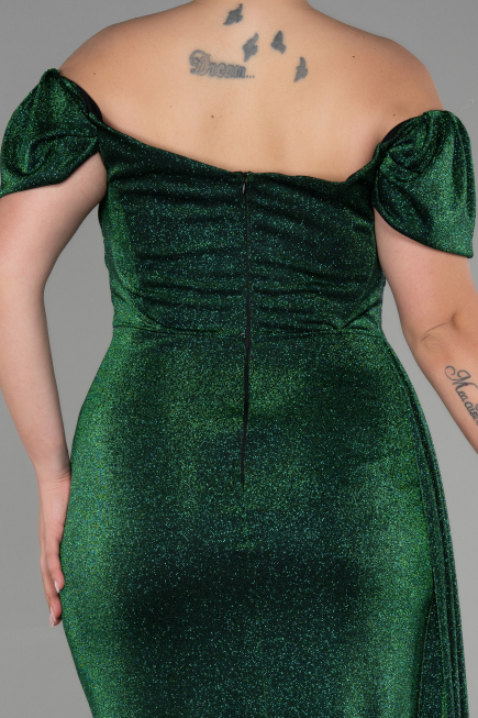 Emerald Green Long Plus Size Evening Dress ABU2658