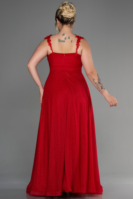 Long Red Oversized Evening Dress ABU3174