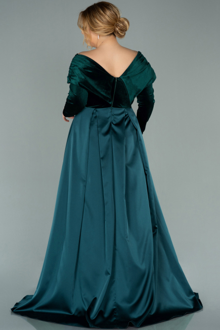 Long Emerald Green Oversized Evening Dress ABU2084