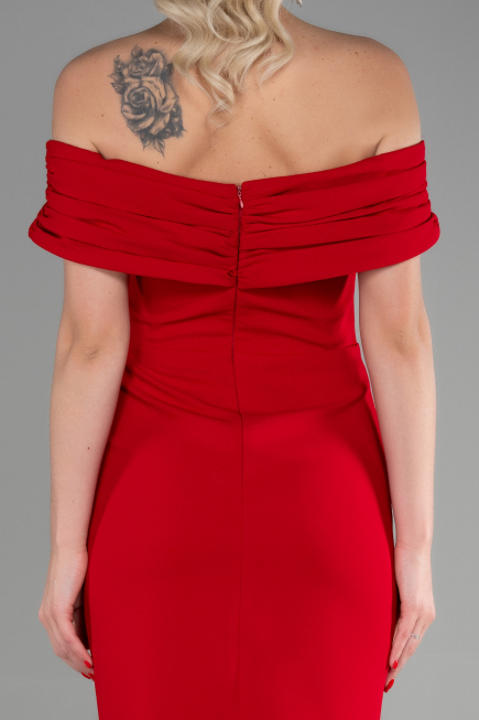 Midi Red Invitation Dress ABK1902