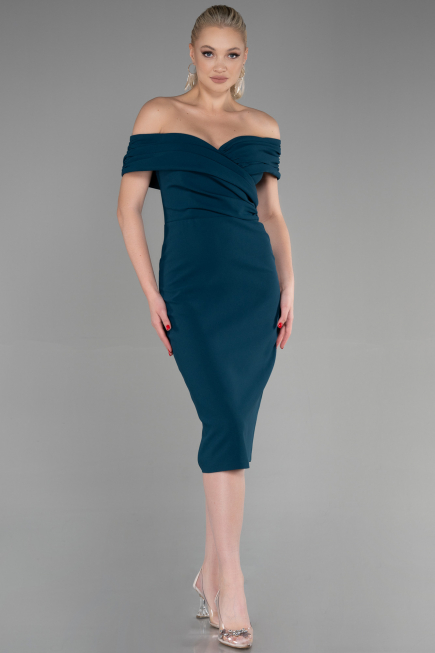 Midi Emerald Green Invitation Dress ABK1902