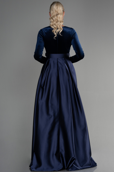 Long Navy Blue Evening Dress ABU3388