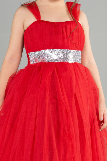 Long Red Girl Dress ABU3031