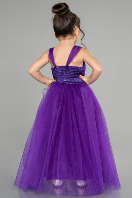Long Purple Girl Dress ABU3031